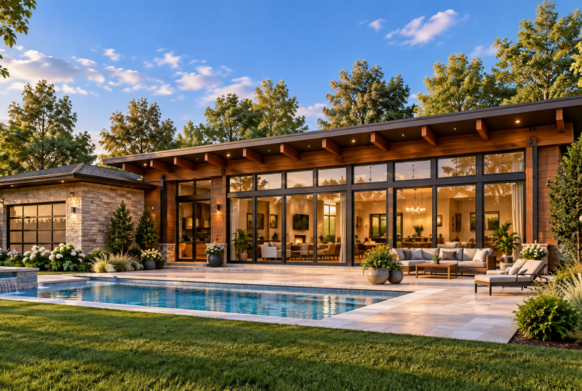 Conceptual rendering of proposed Model A backyard