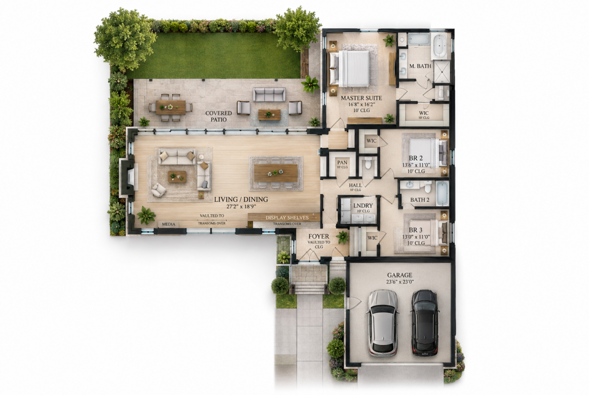 Conceptual floor plan for proposed Model A home