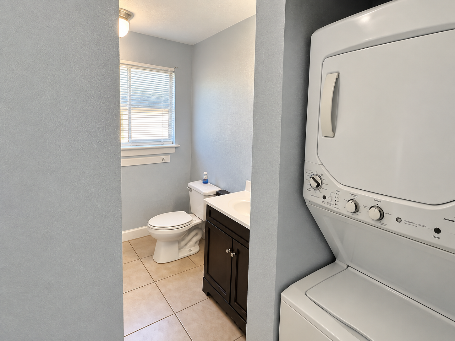 Bright Modern Bathroom Laundry Nook